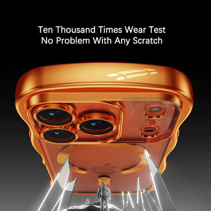 Étui pour iPhone à chargement magnétique électroplaqué en forme de vague