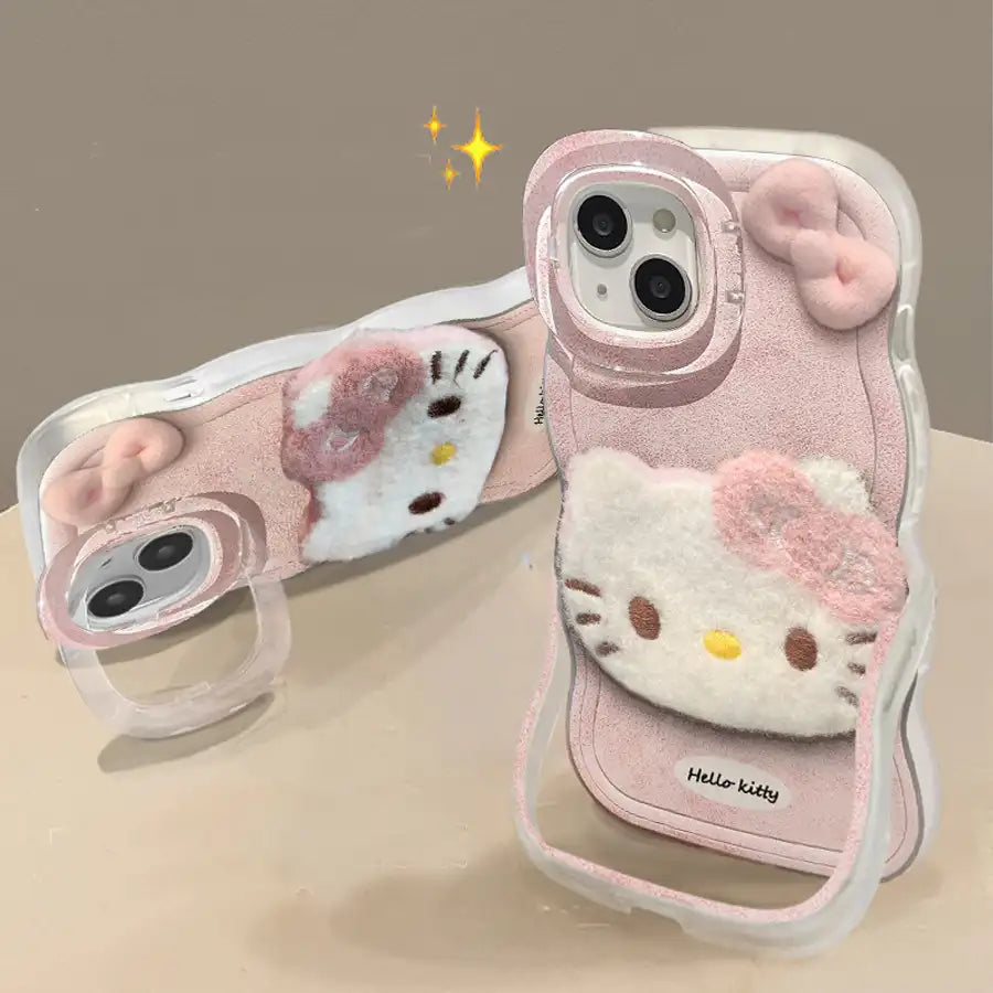 Kitty Chain Back Cover For iPhone Case With Foldable Kickstand