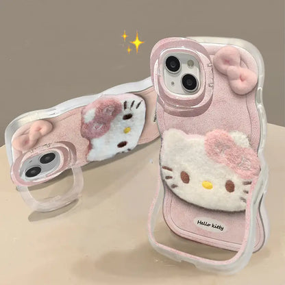 Kitty Chain Back Cover For iPhone Case With Foldable Kickstand
