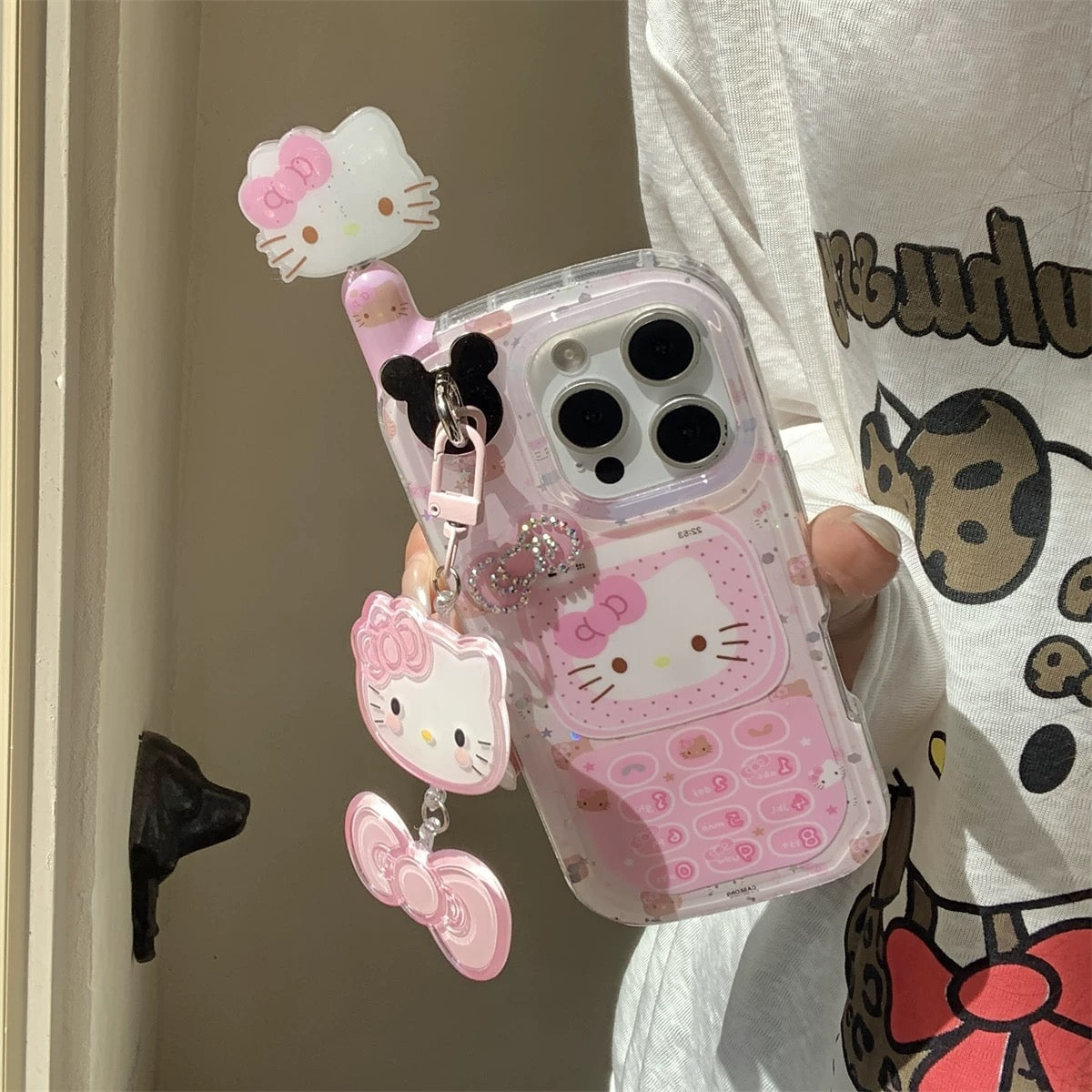 Pink bow Kitty mobile phone case