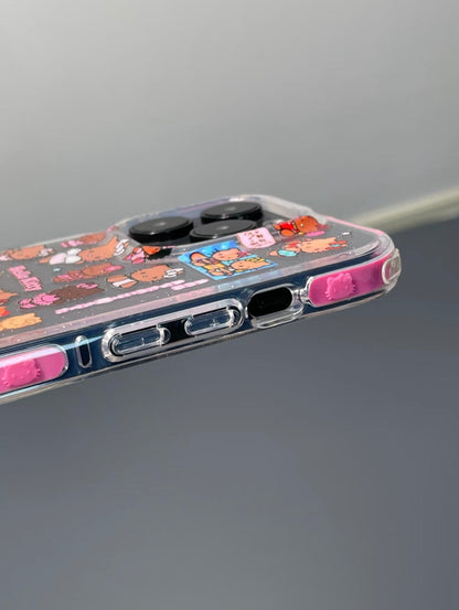 Coque de téléphone transparente Kitty Hawaii mignonne et kawaii