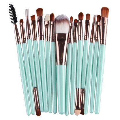 15pcs Makeup Brushes Eyebrow Eyeshadow Eyeliner Kit Eyelash Brush