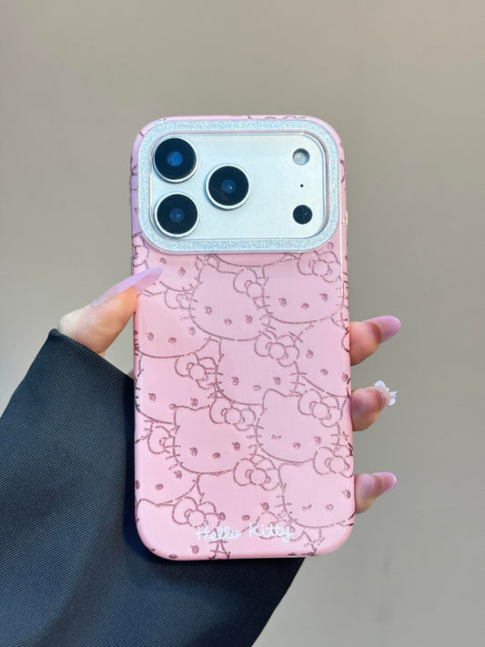 Kitty Pink Glitter Cute Kawaii Phone Case