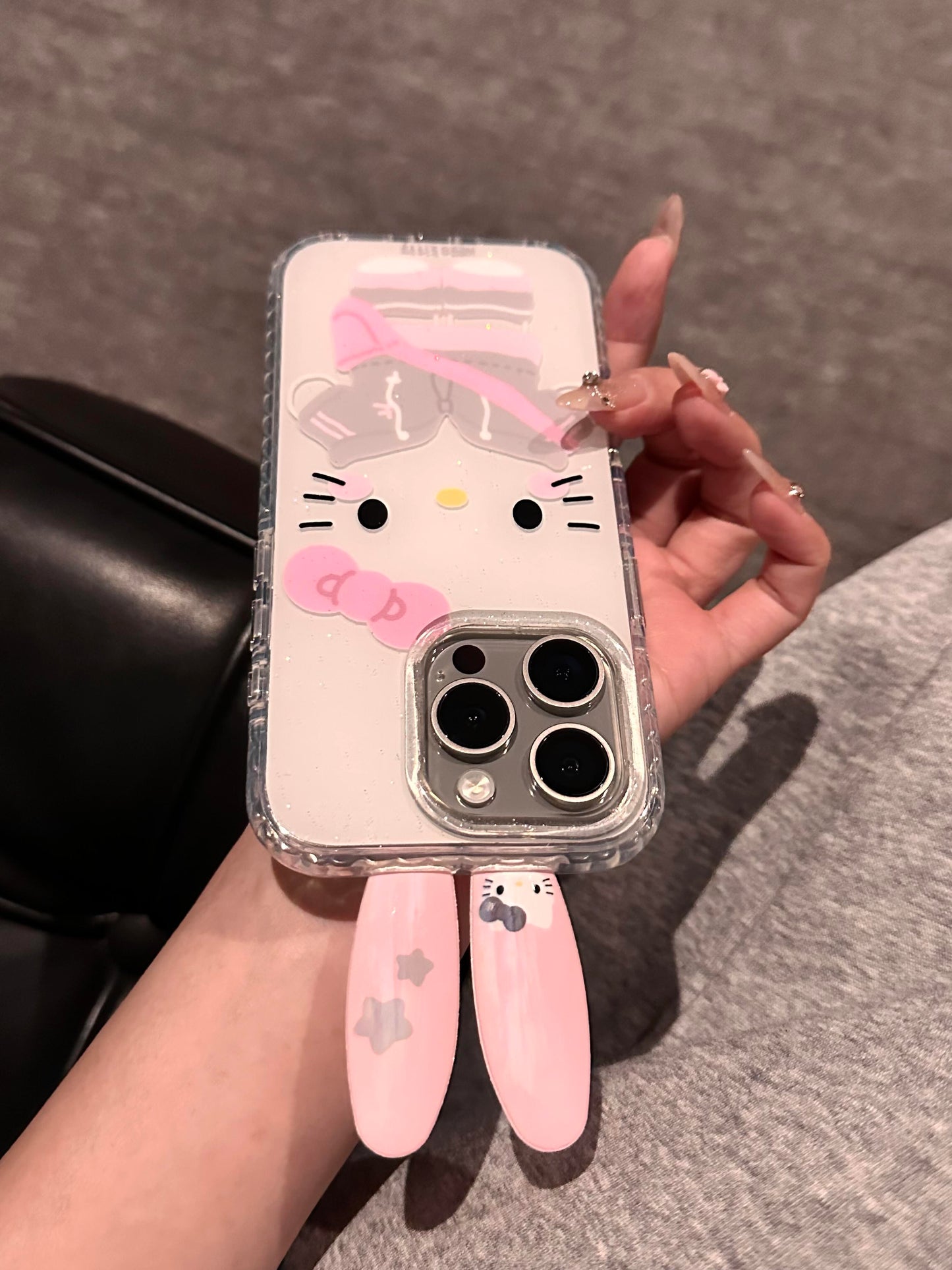 Coque de téléphone mignonne et kawaii avec oreilles de lapin