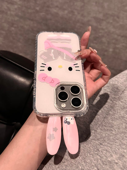 Coque de téléphone mignonne et kawaii avec oreilles de lapin