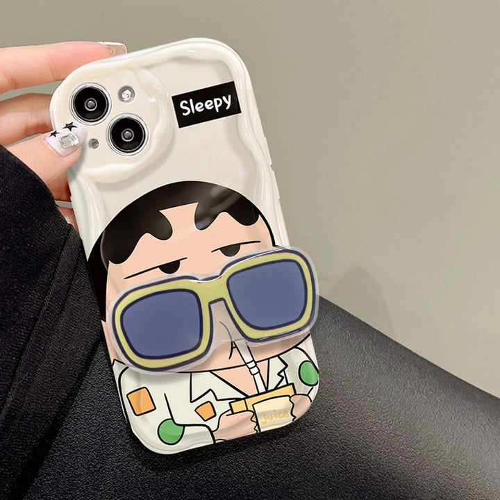 Sunglasses Popsockets Cartoons Phone Case for iPhone All 17 16 15 14 13 12 11 X 7 8 Series Models