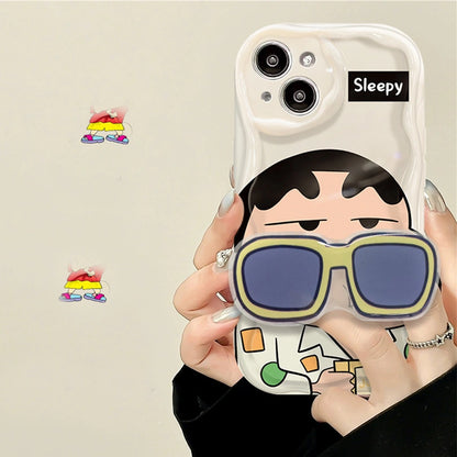 Sunglasses Popsockets Cartoons Phone Case for iPhone All 17 16 15 14 13 12 11 X 7 8 Series Models