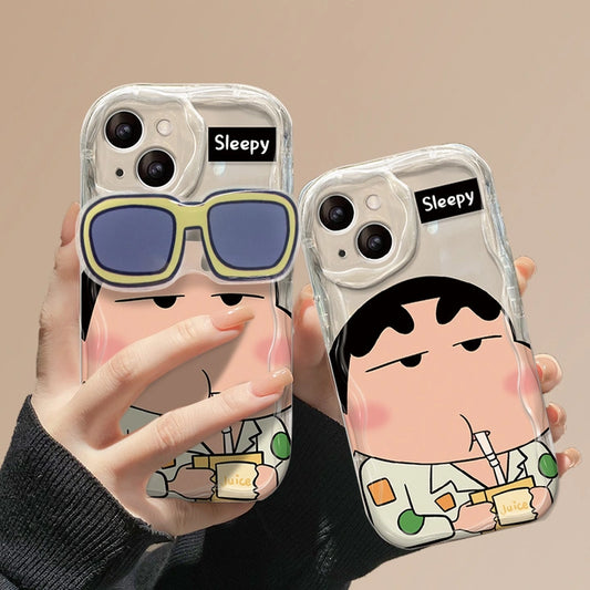 Sunglasses Popsockets Cartoons Phone Case for iPhone All 17 16 15 14 13 12 11 X 7 8 Series Models