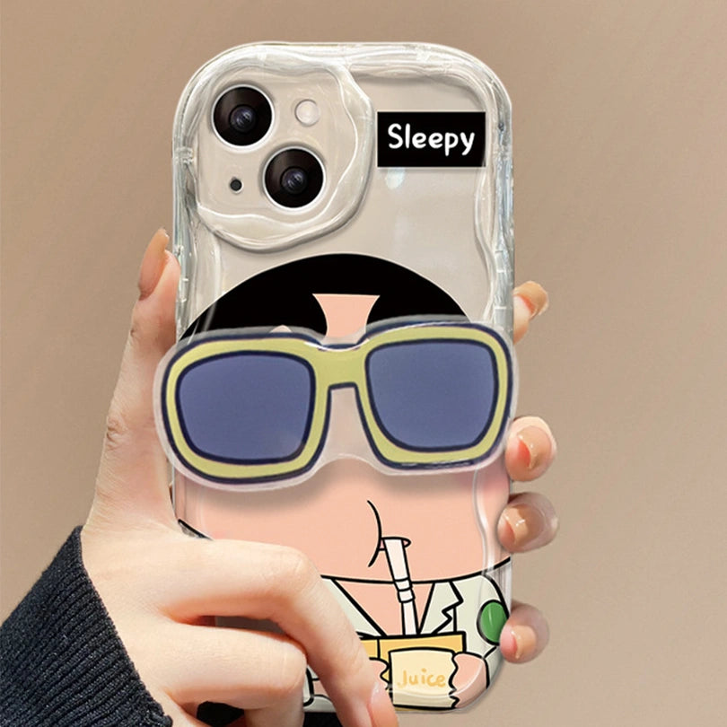 Sunglasses Popsockets Cartoons Phone Case for iPhone All 17 16 15 14 13 12 11 X 7 8 Series Models
