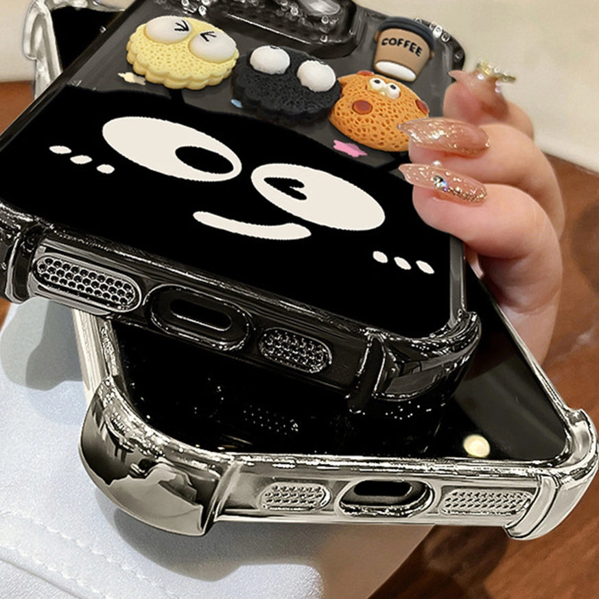 3D Cartoons Seimi Clear Phone Case for iPhone All 17 16 15 14 13 12 11 X 7 8 Series Models Thickened Corner Design