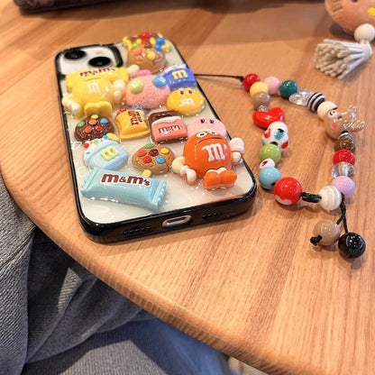 3D Chocolate Bean Snack Protective Case for iPhone 17 Air 16 15 14 13 12 11 Pro Max Plus X Xr 7 8