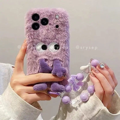 3D Monster Velvet Plush Phone Case for iPhone