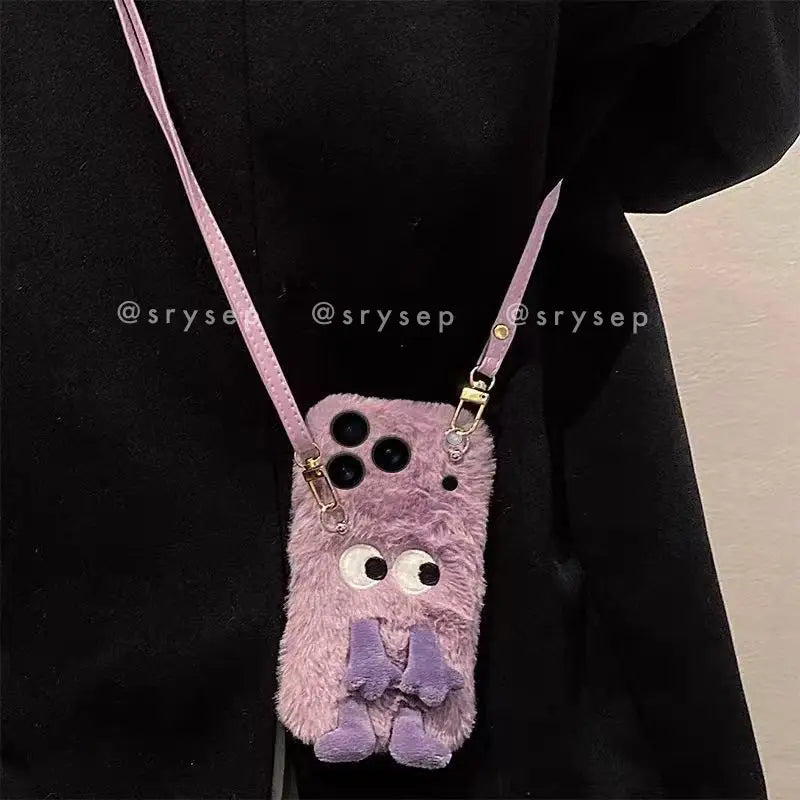 3D Monster Velvet Plush Phone Case for iPhone