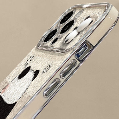 3D Panda Lens Protector With Charm Phone Case for iPhone All 17 16 15 14 13 12 11 X Series Models