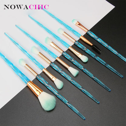 20Pcs Flash Diamond Makeup Brushes Powder Foundation Blush Blending Eyeshadow Lip Cosmetic Brush