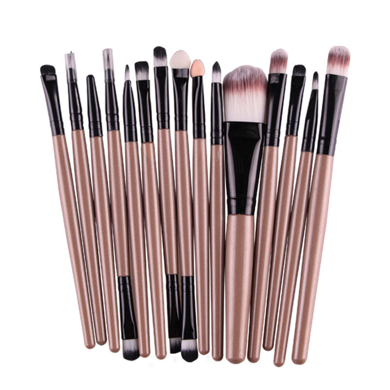 15pcs Makeup Brushes Eyebrow Eyeshadow Eyeliner Kit Eyelash Brush