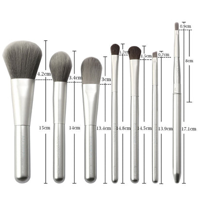 7 Makeup Brushes Set With Diamond Brush Bucket Foundation Blush Beauty Tool