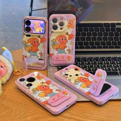 Cute Twinkle Cartoons Mirror Kickstand Case For iPhone 17 16 15 14 13 12 11 Pro Max Plus XR XS