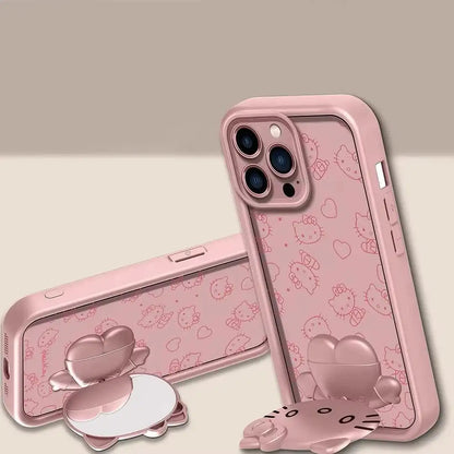 Pink Kitten with Rotating Mirror Kickstand
