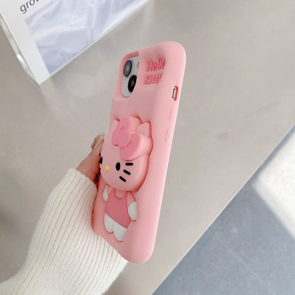 Pink Hello Kitty phone case with stand