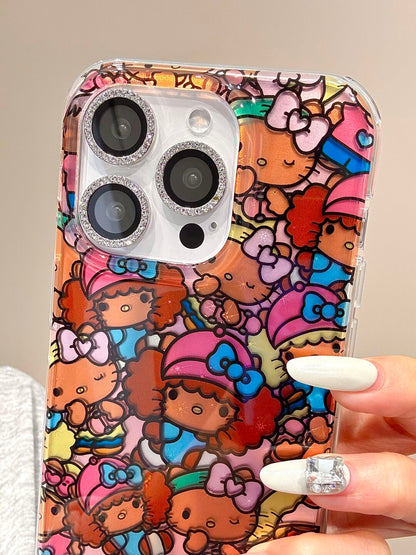 Tan Kitty Color Laser Cute Kawaii Phone Case