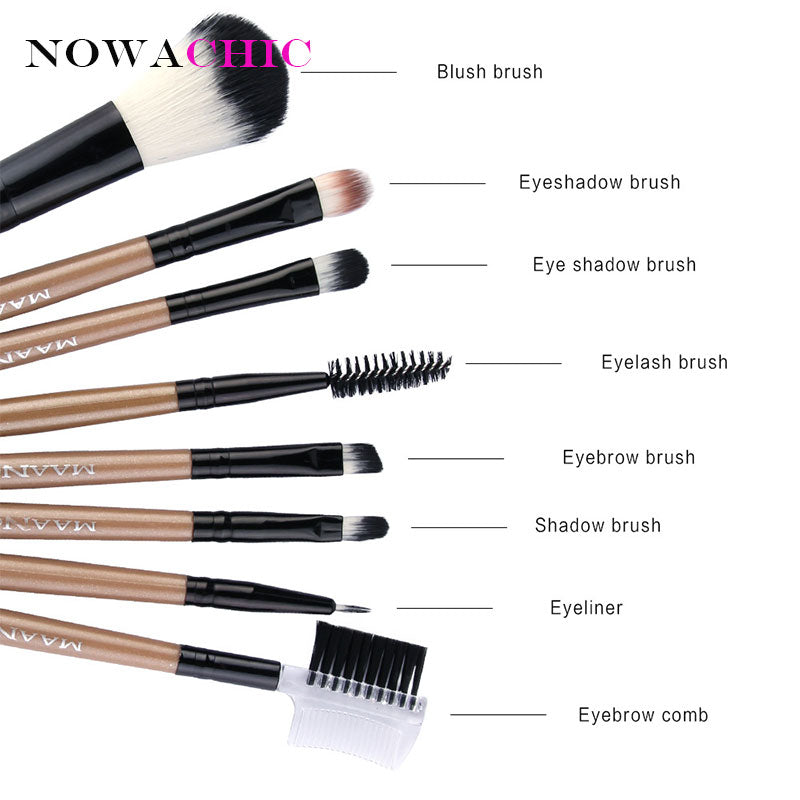 8pcs Makeup Brushes Set Powder Foundation Blush Blending Eyeshadow Lip Cosmetic Brush Beauty Tool