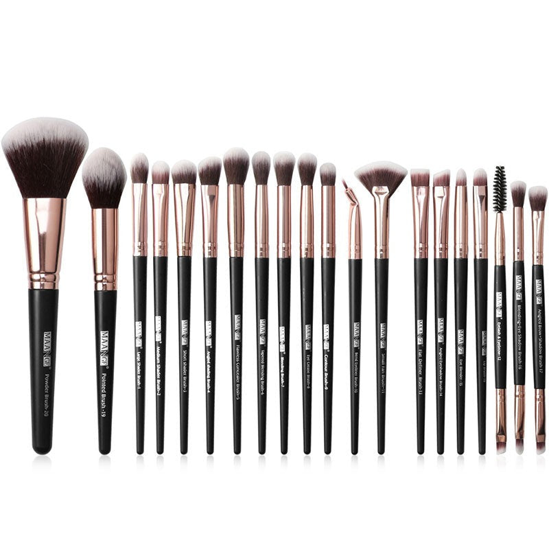 20pcs Pro Makeup Brushes Eyebrow Eyeshadow Eyeliner Blending Crease Kit Eyelash Brush