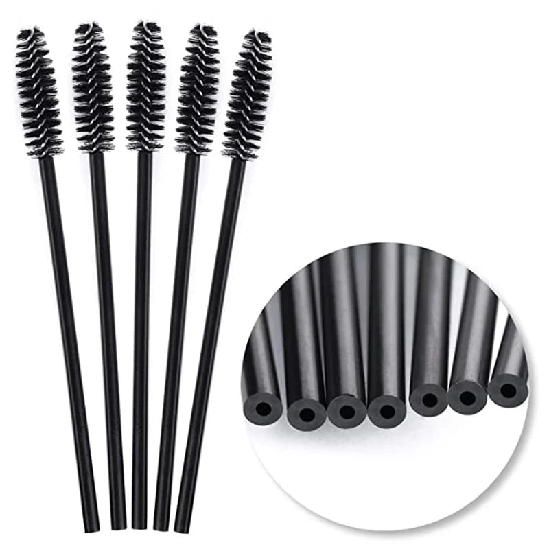 50/1000pcs Disposable Eyelash Brushes Eyelashes Extension Tools Eyebrow Brush Mascara Wands Applicator Spoolers Makeup Tools