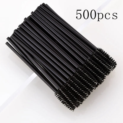 50/1000pcs Disposable Eyelash Brushes Eyelashes Extension Tools Eyebrow Brush Mascara Wands Applicator Spoolers Makeup Tools