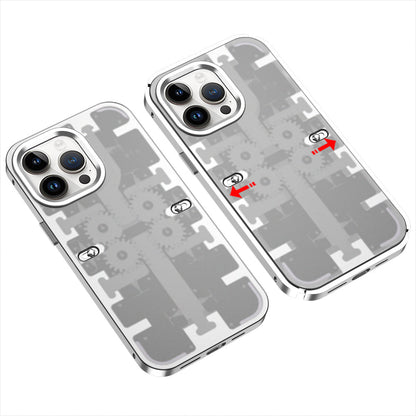 Newest Cyberpunk Mechanical Gear Aluminum Frame Phone Case For iPhone