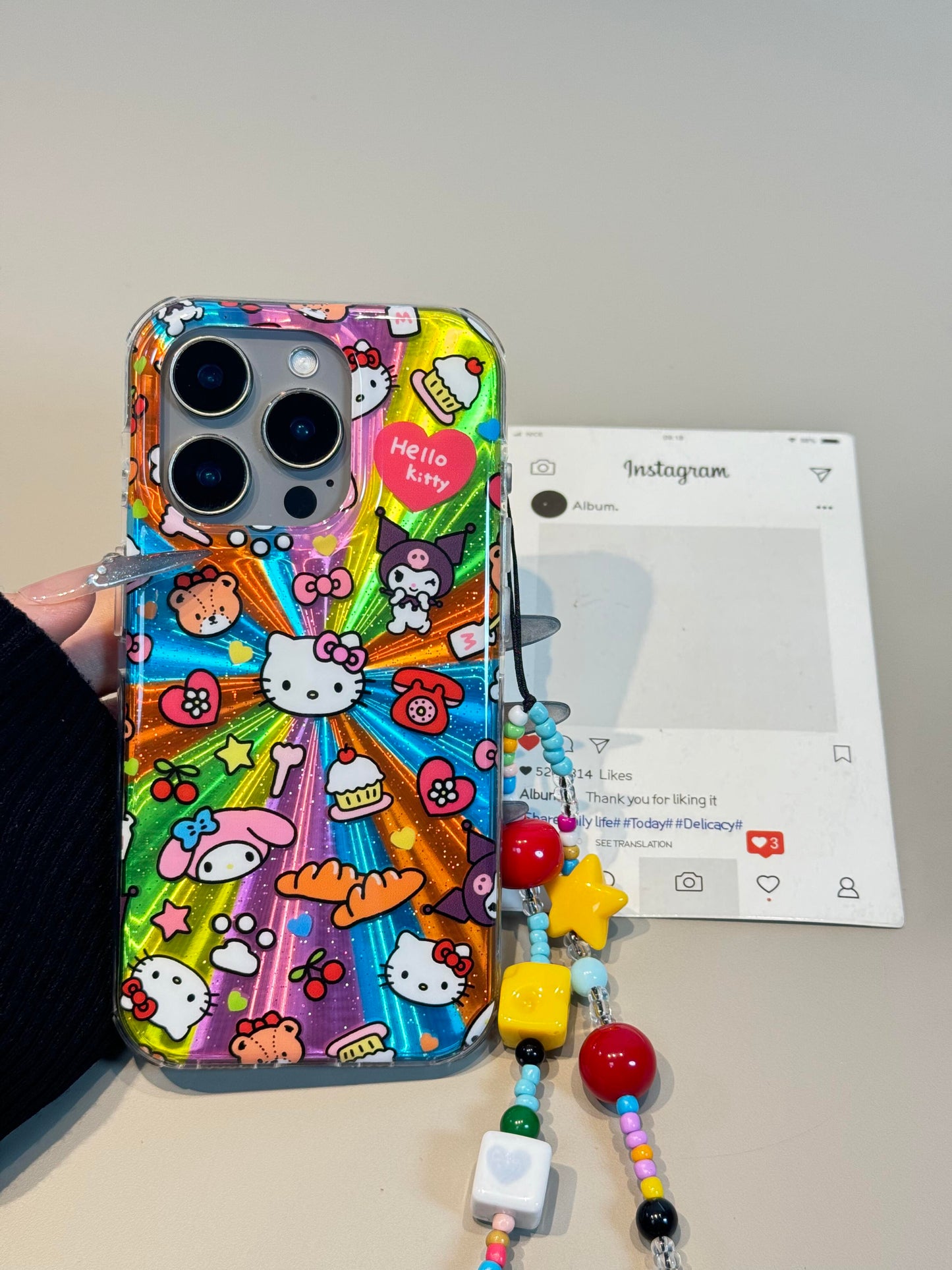 Coque de téléphone Kitty Color Laser Cute Kawaii