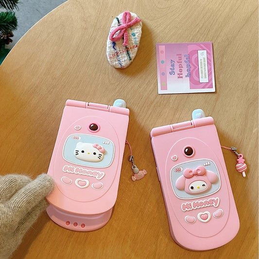 Hello Kitty Flip Mirror Pendant Phone Case