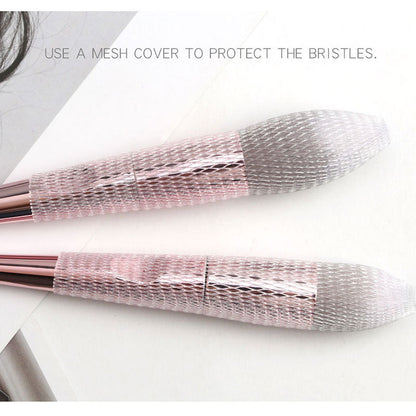 10pcs Pink Makeup Brushes Set With Bag Powder Foundation Blush Eyeshadow Lip Cosmetic Beauty Brush