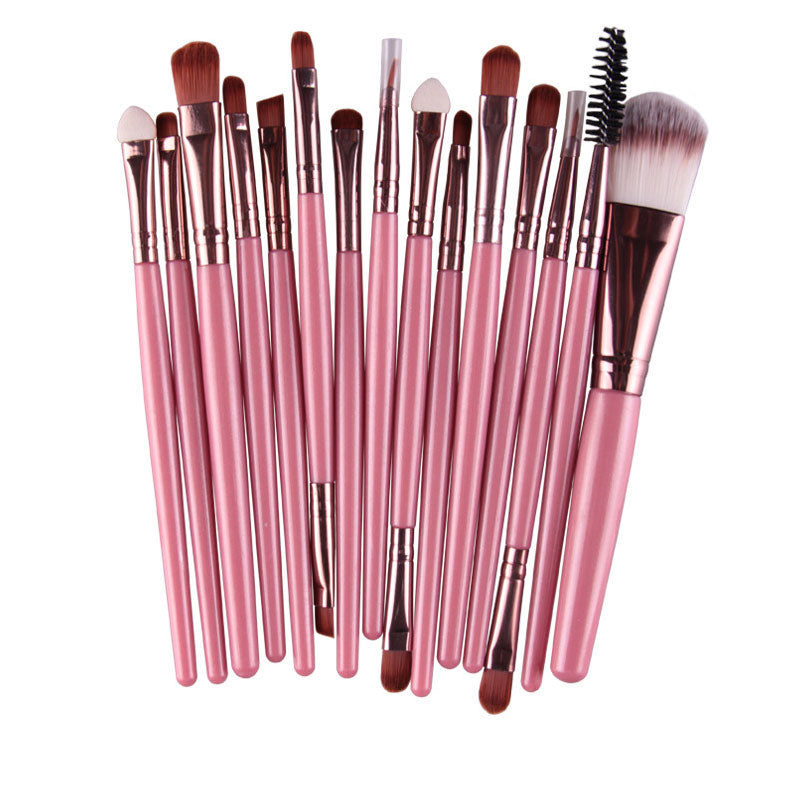 15pcs Makeup Brushes Eyebrow Eyeshadow Eyeliner Kit Eyelash Brush