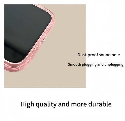 Pink  Kitty Flip Phone Case with Mirror and Stand