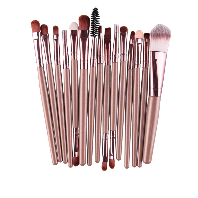 15pcs Makeup Brushes Eyebrow Eyeshadow Eyeliner Kit Eyelash Brush