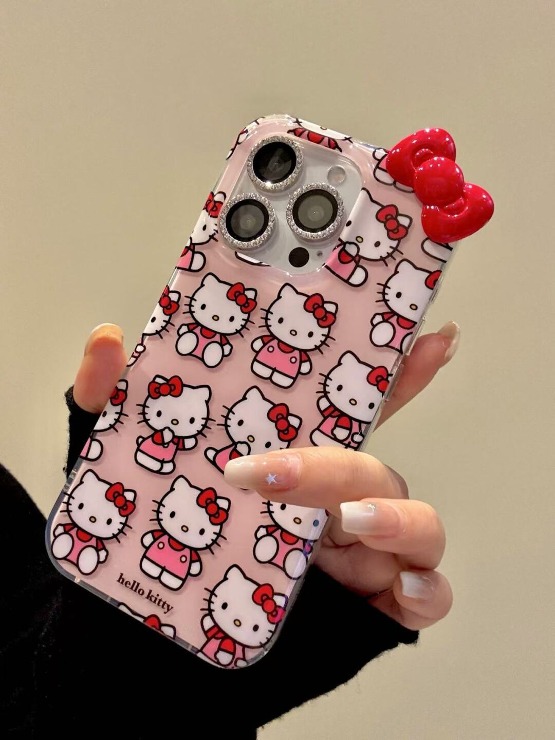 Kitty Red Bow Pink Cute Kawaii Phone Case