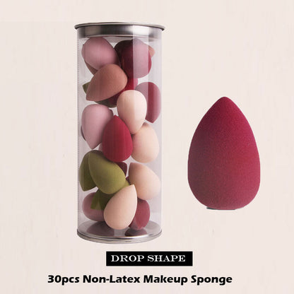 30pcs Non-Latex Makeup Sponge Beauty Sponge Blender Set Foundation Blending Sponges