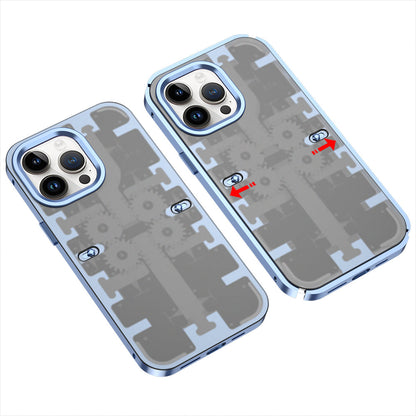 Newest Cyberpunk Mechanical Gear Aluminum Frame Phone Case For iPhone