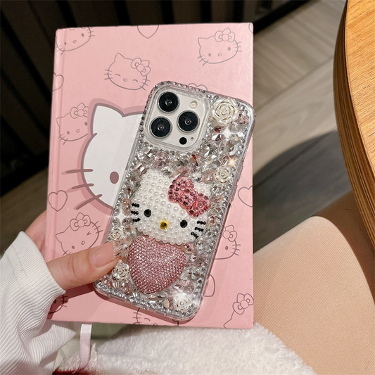 Heart-shaped diamond Kitty bag