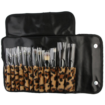 12pcs Leopard Makeup Brush Sets Cosmetic Brush Leopard Bag