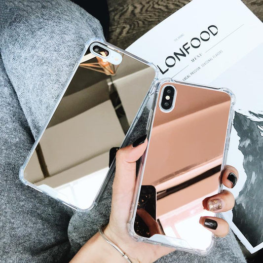 Luxury Plating Bling Soft Mirror Case For iPhone 17 Air 16 15 14 13 12 11 Pro Max X XR XS Max 7 8 Plus