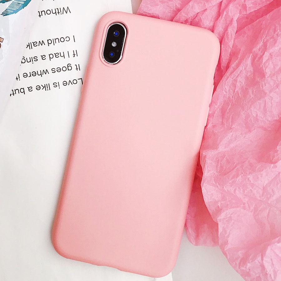 Candy Color Monochrome Silicone Soft Case For iPhone 17 Air 16 15 14 13 12 11 Pro Max X XR XS Max 7 8 Plus