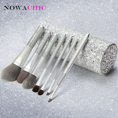 7pcs Makeup Brushes Set Diamond Brush Bucket Foundation Blush Beauty Tool