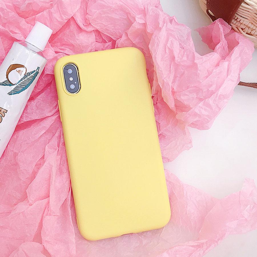 Candy Color Monochrome Silicone Soft Case For iPhone 17 Air 16 15 14 13 12 11 Pro Max X XR XS Max 7 8 Plus