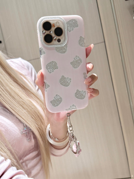 Kitty Pink Glitter Cute Kawaii Phone Case