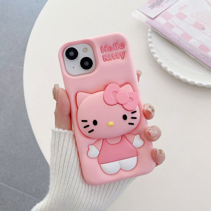Pink Hello Kitty phone case with stand