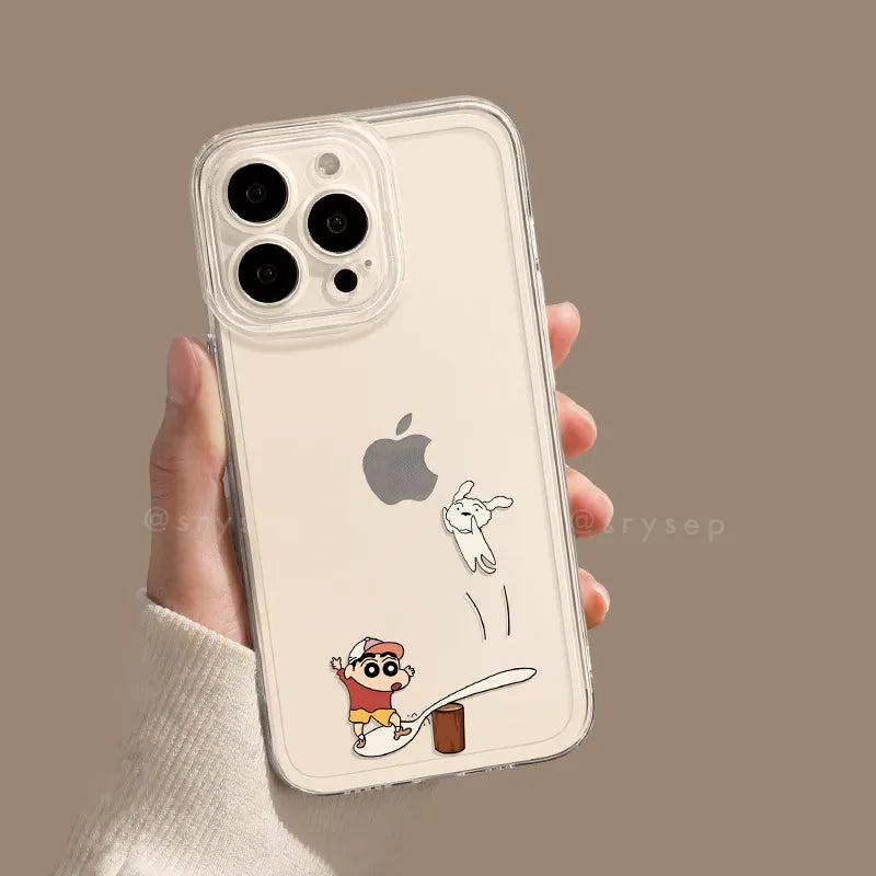 Cute Cartoon Clear Phone Case For iPhone