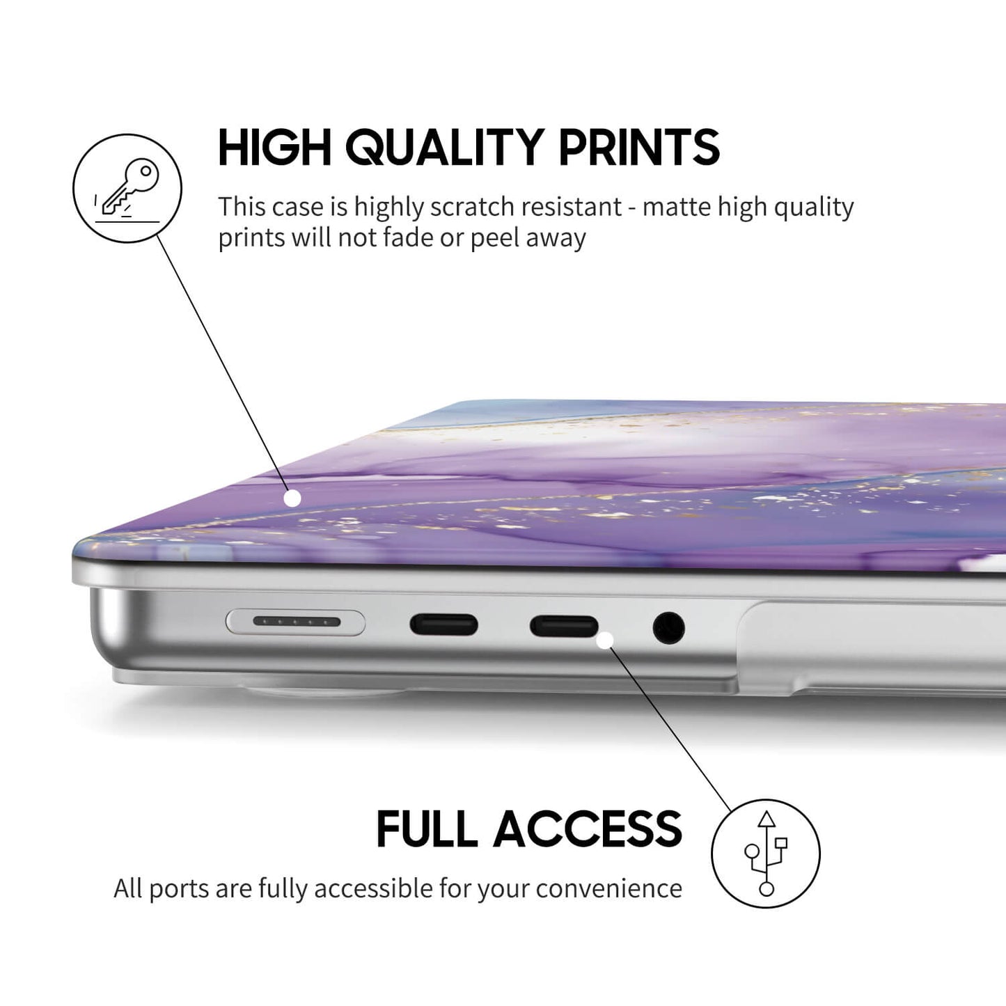 Gray Gold Sand - Macbook Case