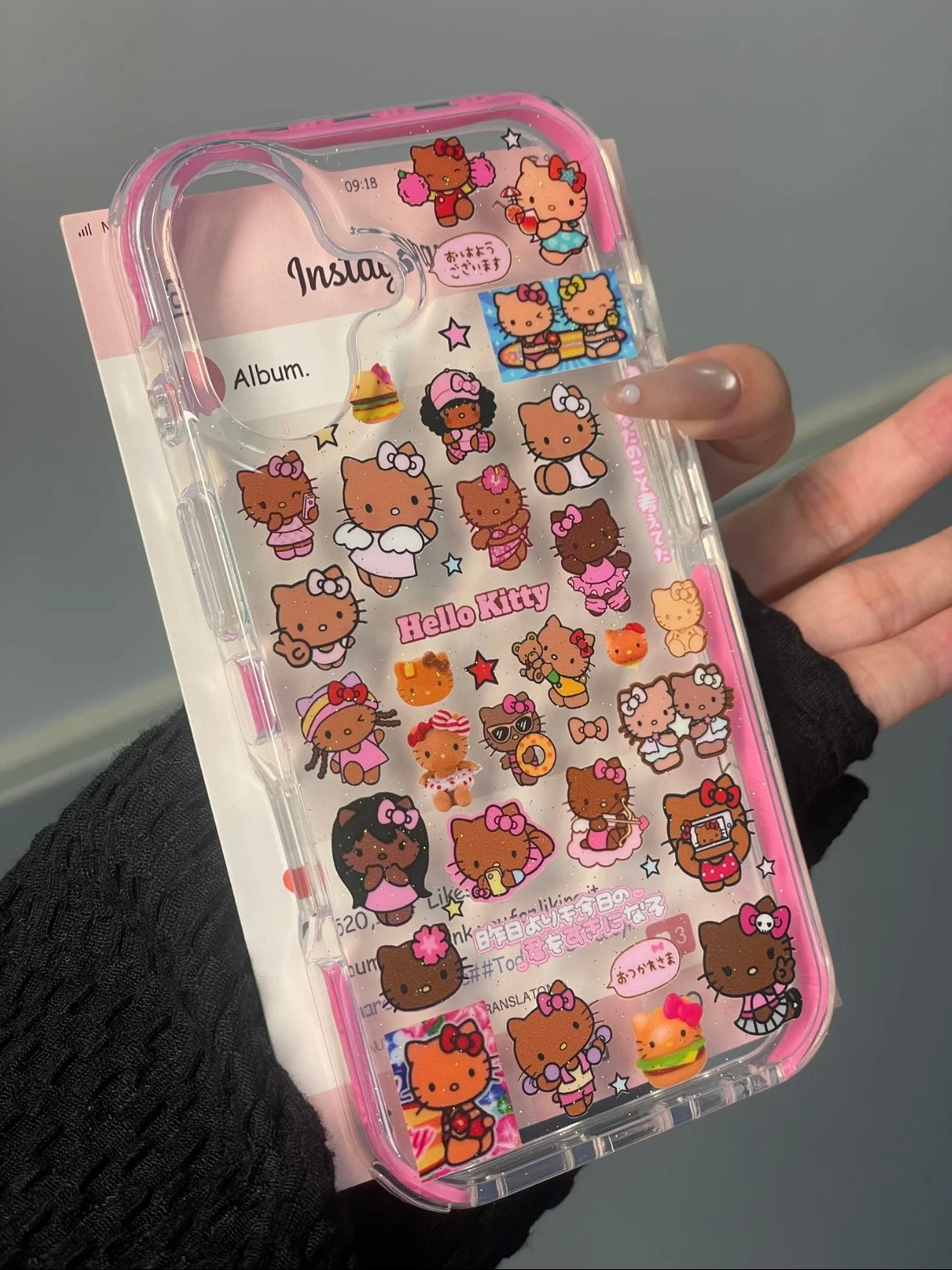 Coque de téléphone transparente Kitty Hawaii mignonne et kawaii
